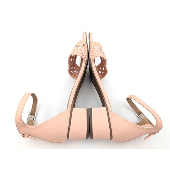 DV Dolce Vita Girls Braided Heeled Ankle Strap Sandals Pink Size US5 EU38 - Picture 5 of 11